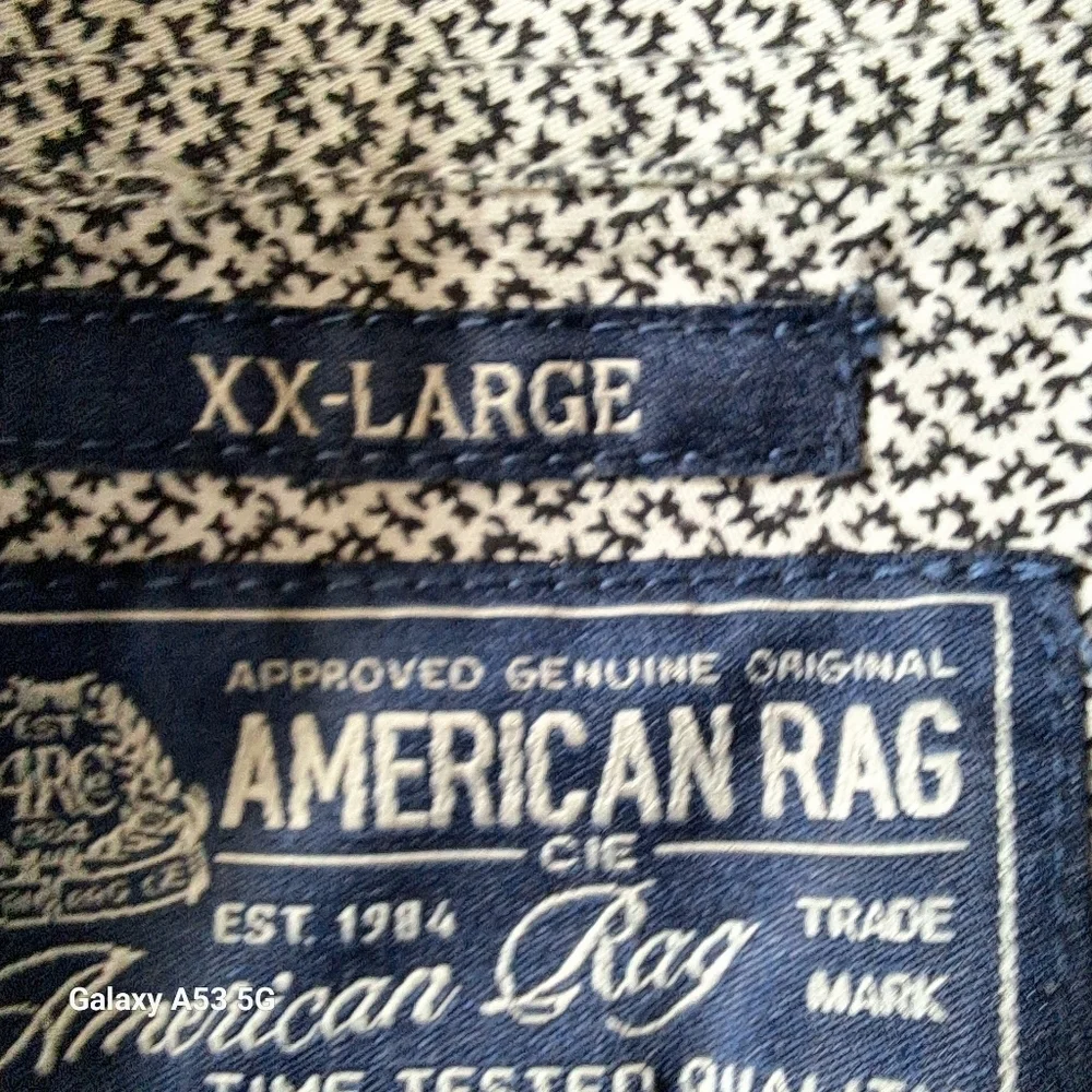 AMERICAN Rag Black & White Long Sleeve Button Up Shirt Men's Size XXLarge NWOT